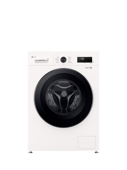 LG OUTLET F4X1009NWK Freestanding Washing Machine, 9kg Load, 1400rpm Spin, Like New, White, White