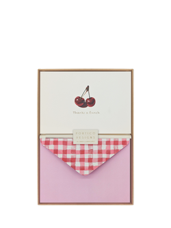 Portico Cherries Thank You Cards, Set of 10, Multi