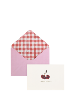 Portico Cherries Thank You Cards, Set of 10 - view 2, Multi