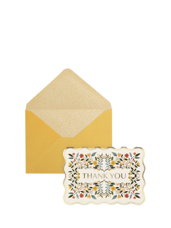 Portico Floral Die Cut Thank You Cards, Set of 10 - view 2, Multi