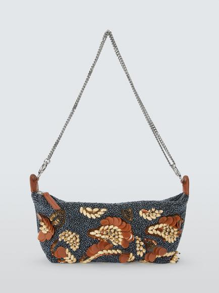 John Lewis Beaded Grab Bag, Blue/Multi