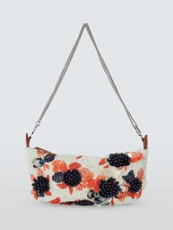 John Lewis Beaded Grab Bag, White/Multi