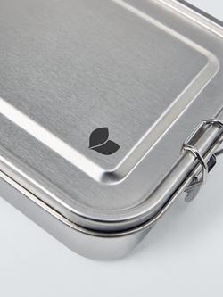 John Lewis X Deliciously Ella Stainless Steel Lunch Box, 1.1L - view 2, Silver