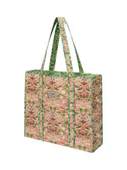 William Morris At Home Strawberry Thief Tote Bag, Blue - view 2, Blue