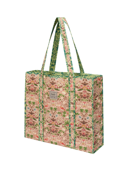 William Morris At Home Strawberry Thief Tote Bag, Blue - view 2, Blue