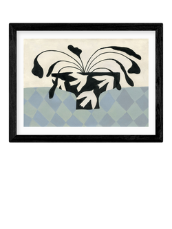 EAST END PRINTS Jazmine Joye 'Dove Peace Vase' Framed Print, 33.4 x 43.4cm, Black Frame