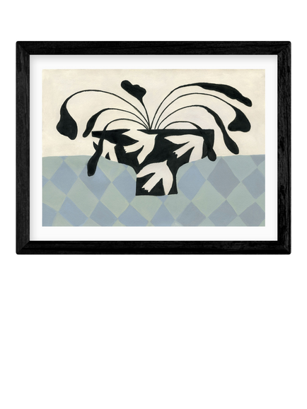 EAST END PRINTS Jazmine Joye 'Dove Peace Vase' Framed Print, 33.4 x 43.4cm, Black Frame