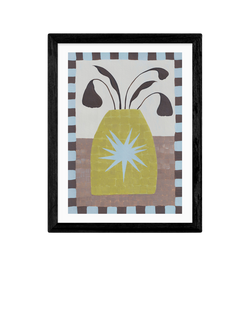 EAST END PRINTS Jazmine Joye 'Star Vase' Framed Print, 43.4 x 33.4cm, Black Frame, Multi Multi