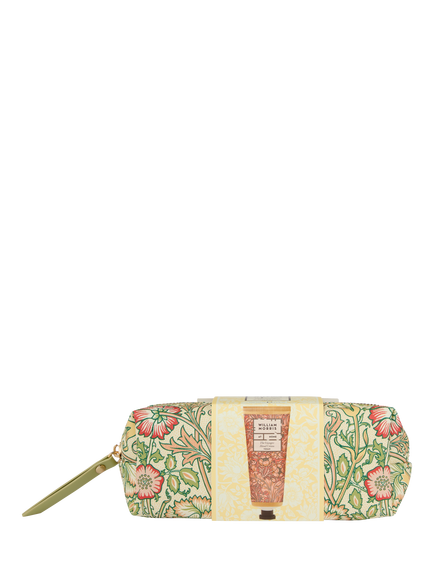 William Morris At Home Make-Up Bag & Hand Cream Gift Set, Orange