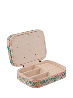 William Morris At Home Strawberry Thief Embroidered Jewellery Box, Multi - view 2, Multi