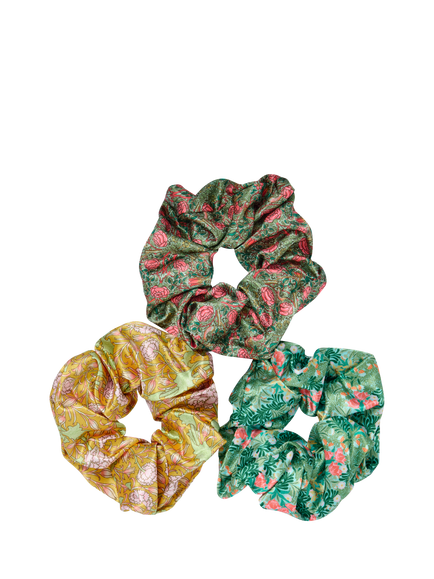 William Morris At Home Satin Hair Scrunchies Gift Set - view 2, Multi