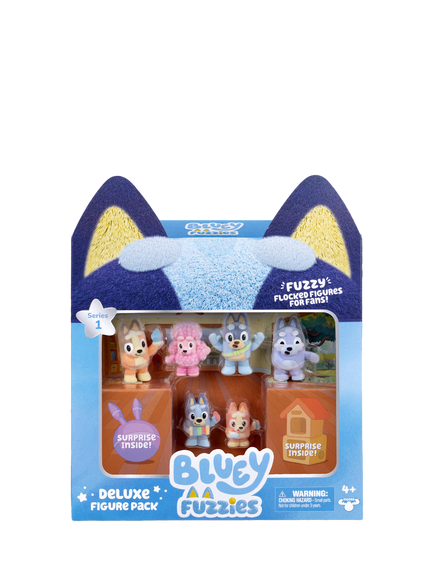 Bluey Fuzzies Deluxe Figure Pack, Multi