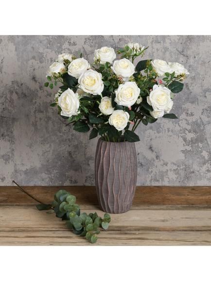 Floralsilk Artificial Olivia Rose Spray, 66cm, White - view 2, White