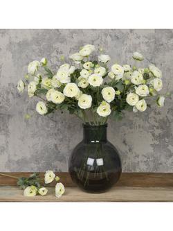 Floralsilk Artificial Ranunculus Stem, 66cm, White - view 2, White