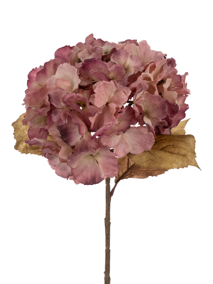Floralsilk Artificial Autumn Hydrangea Stem, 80cm, Purple, Purple