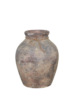 Floralsilk Mia Aged Stoneware Vase, 38cm, Natural, Natural