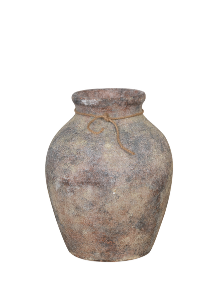 Floralsilk Mia Aged Stoneware Vase, 38cm, Natural, Natural