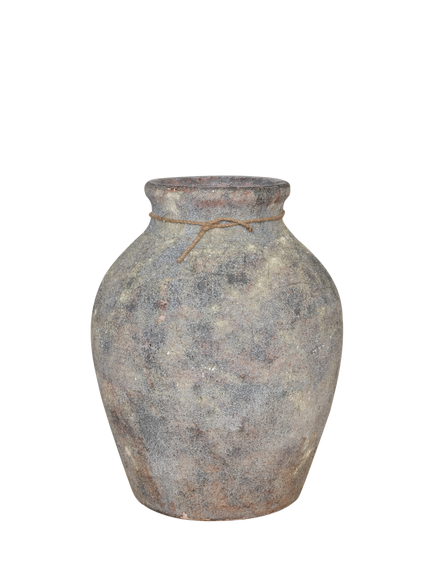 Floralsilk Mia Aged Stoneware Vase, 50cm, Natural, Natural