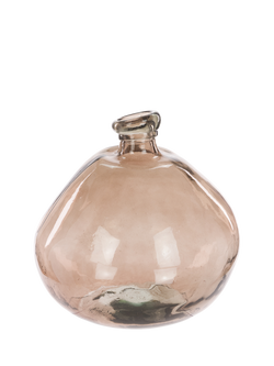 Floralsilk Glass Orb Vase H33cm, Pink Blush, Pink Blush
