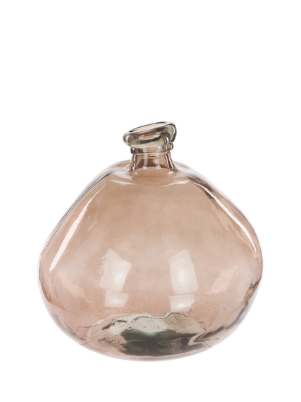 Floralsilk Glass Orb Vase H33cm, Pink Blush, Pink Blush
