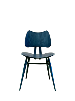 ercol Butterfly Dining Chair, Ink Blue - view 2, Ink