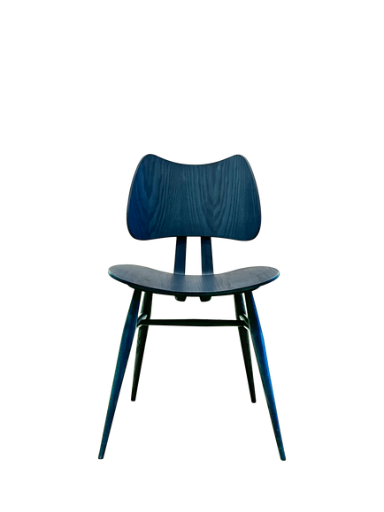 ercol Butterfly Dining Chair, Ink Blue - view 2, Ink