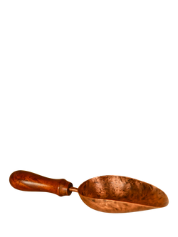 Wilstone Mango Wood Handle Compost/Soil Scoop, Copper, Natural