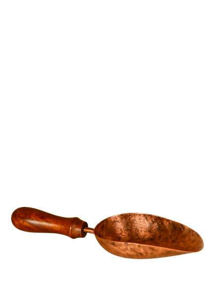 Wilstone Mango Wood Handle Compost/Soil Scoop, Copper, Natural