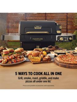 Ninja 5-in-1 FlexFlame Pro Connect Smart 3-Burner Gas BBQ & Outdoor Cooking System - view 2, Black