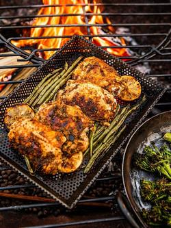 Kadai BBQ Grill Tray Set, 3 Piece - view 2, Black