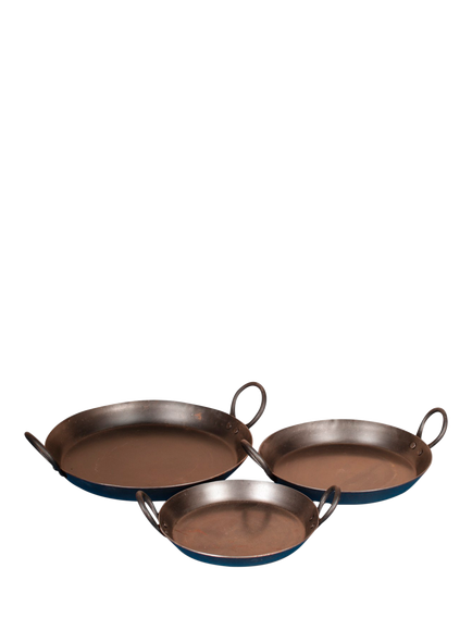 Kadai BBQ Skillet Pan Set, 3 Piece, Black