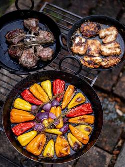 Kadai BBQ Skillet Pan Set, 3 Piece - view 2, Black