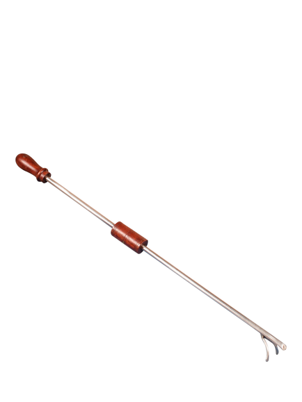 Kadai BBQ Blow Poker with Mango Wood Handle, 82cm, Black
