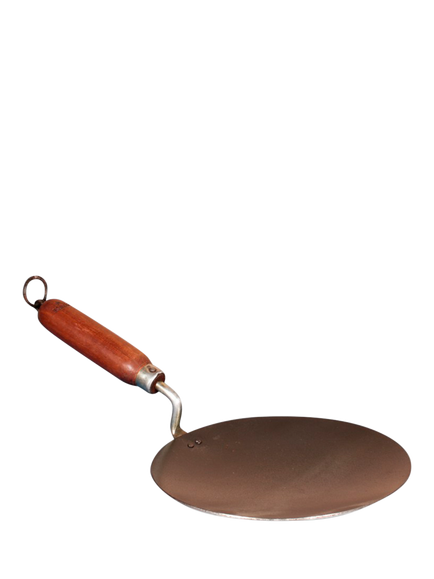 Kadai BBQ Chapati Pan with Mango Wood Handle, 26cm, Black