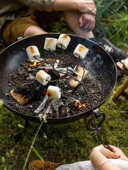 Kadai BBQ Marshmallow Fork with Mango Wood Handle - view 2, Black