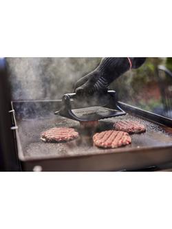 Weber BBQ Cast Iron Griddle Press - view 2, Black