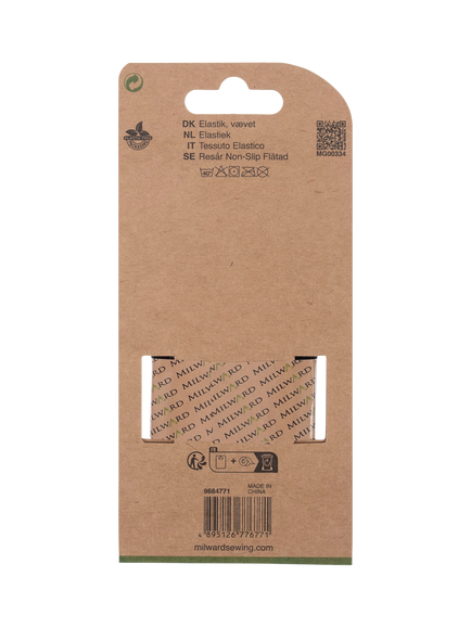Milward Non-Roll Woven Elastic, W50mm x L2m, Black - view 2, Black