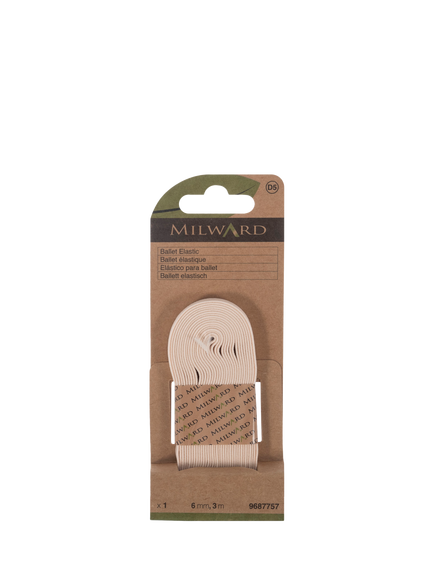 Milward Braided Elastic, W6mm x L3m, Pink, Pink