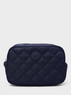 Crew Clothing Quilted Wash Bag, Navy Blue, Navy Blue