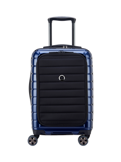 Delsey Shadow 5.0 55cm Expandable Cabin Trolley, Blue, Deep Sea Navy