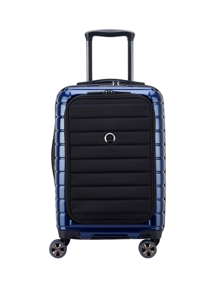 Delsey Shadow 5.0 55cm Expandable Cabin Trolley, Blue, Deep Sea Navy