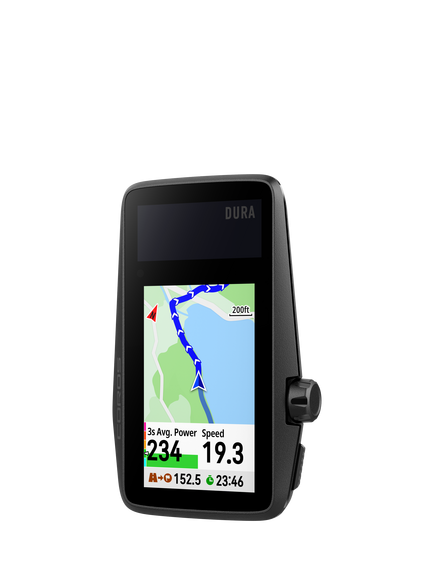 COROS Dura Solar GPS Bike Computer, Black, Black