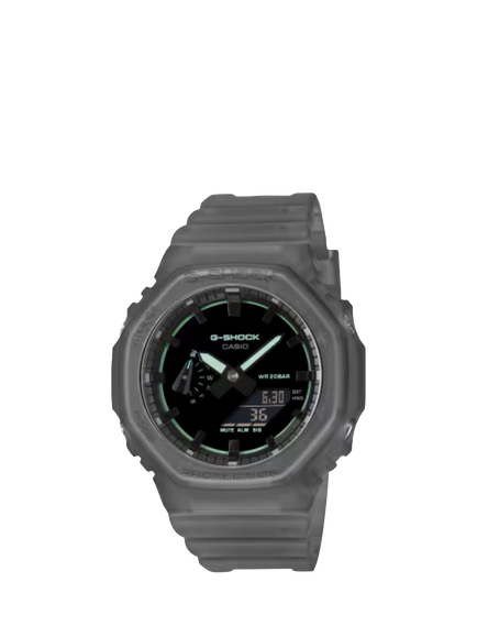 Casio GA-2100K-1AER Men's G-SHOCK Smoked Lights 2100 Watch, Black, Black
