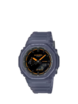 Casio GA-2100K-2AER Men's G-SHOCK Smoked Lights 2100 Watch, Blue, Blue