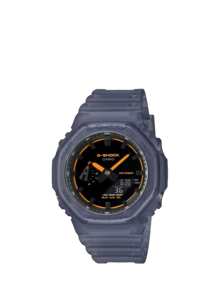 Casio GA-2100K-2AER Men's G-SHOCK Smoked Lights 2100 Watch, Blue, Blue
