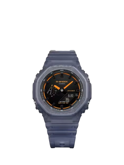 Casio GA-2100K-2AER Men's G-SHOCK Smoked Lights 2100 Watch, Blue - view 2, Blue