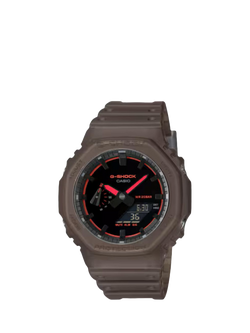 Casio GA-2100K-5AER Men's G-SHOCK Smoked Lights 2100 Watch, Brown, Brown