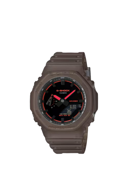 Casio GA-2100K-5AER Men's G-SHOCK Smoked Lights 2100 Watch, Brown, Brown