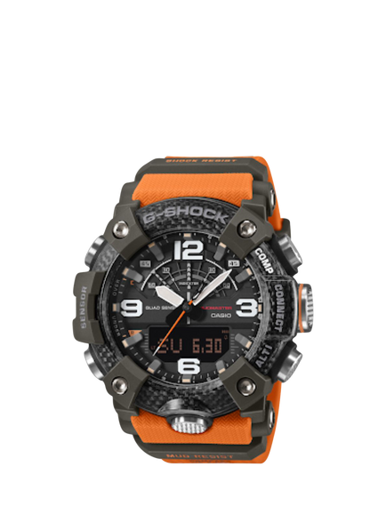 Casio GG-B100X-1A9ER Men's G-Shock Mudmaster Resin Strap Watch, Orange - view 2, Orange