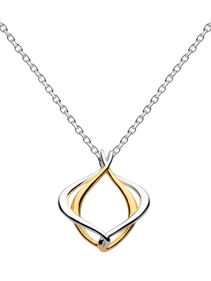 Kit Heath Alicia Golden Petite Necklace, Silver / Yellow Gold, Silver / Yellow Gold